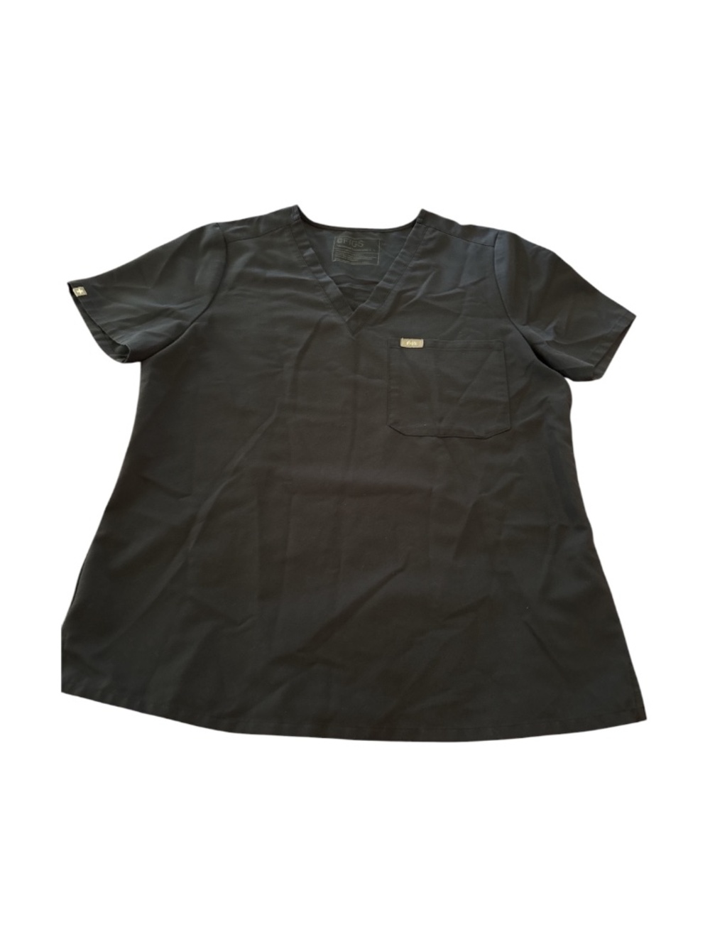 Figs charcoal grey women’s scrub‎ top - L KD